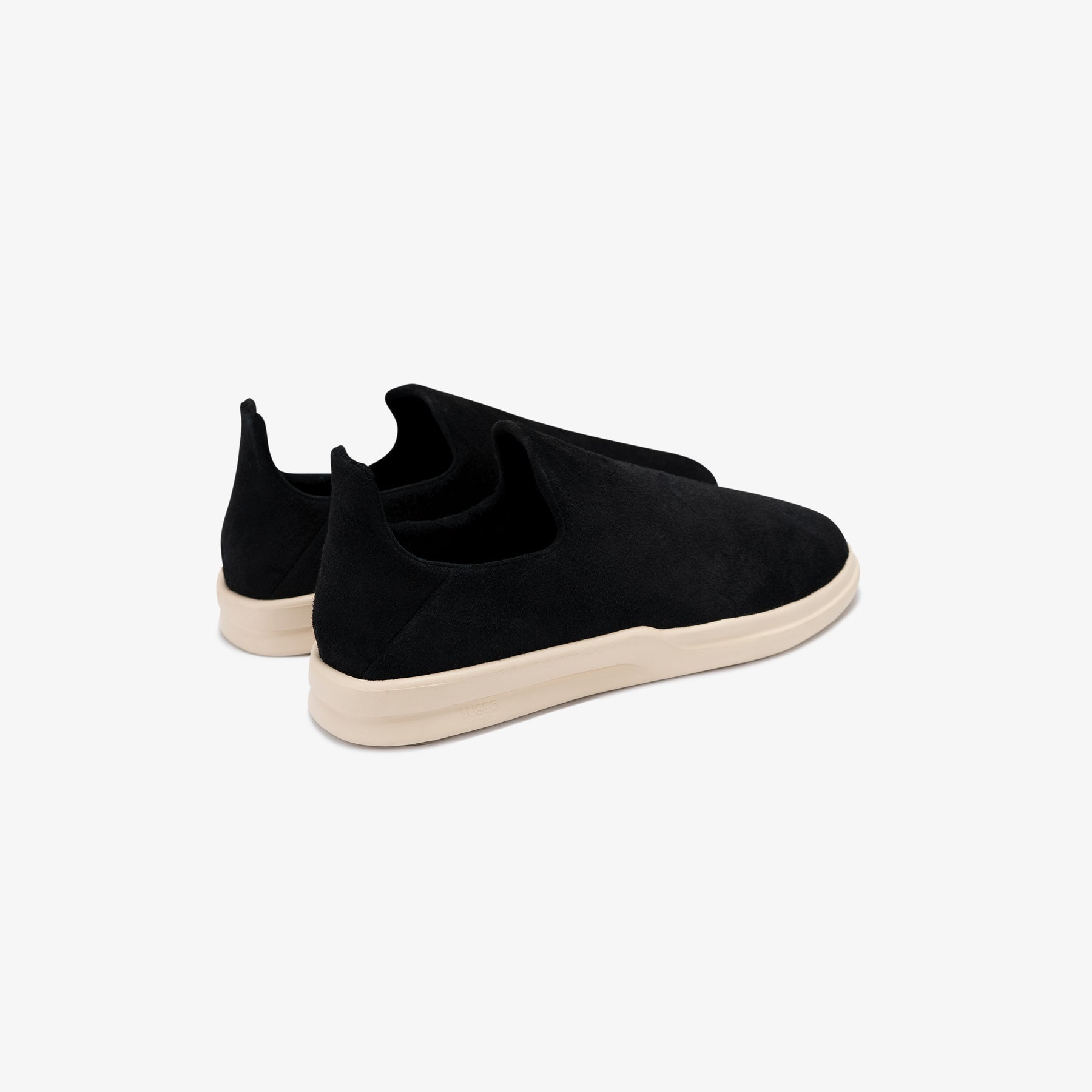 Nomad - Jet Black Hairy Suede / Shortbread