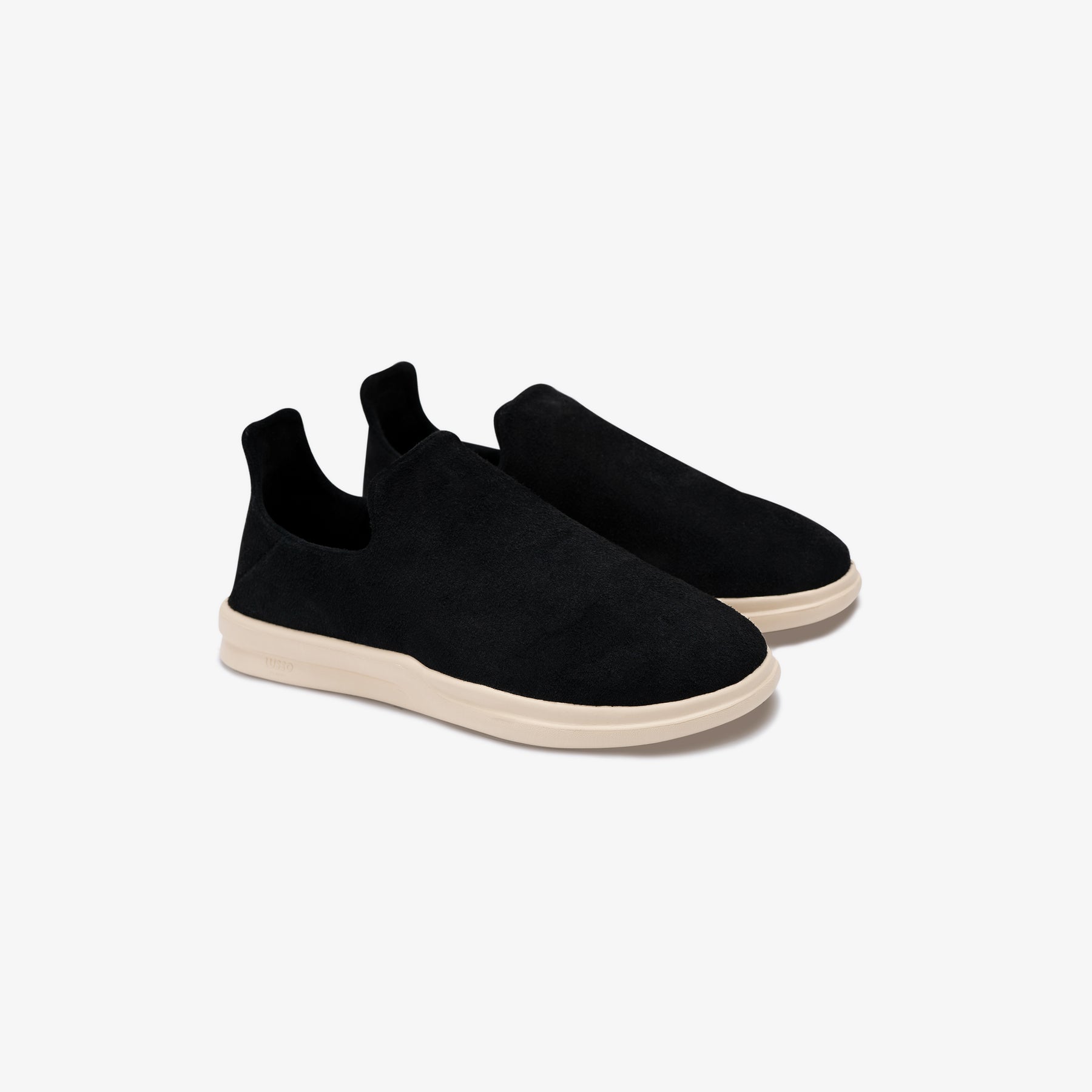 Nomad - Jet Black Hairy Suede / Shortbread