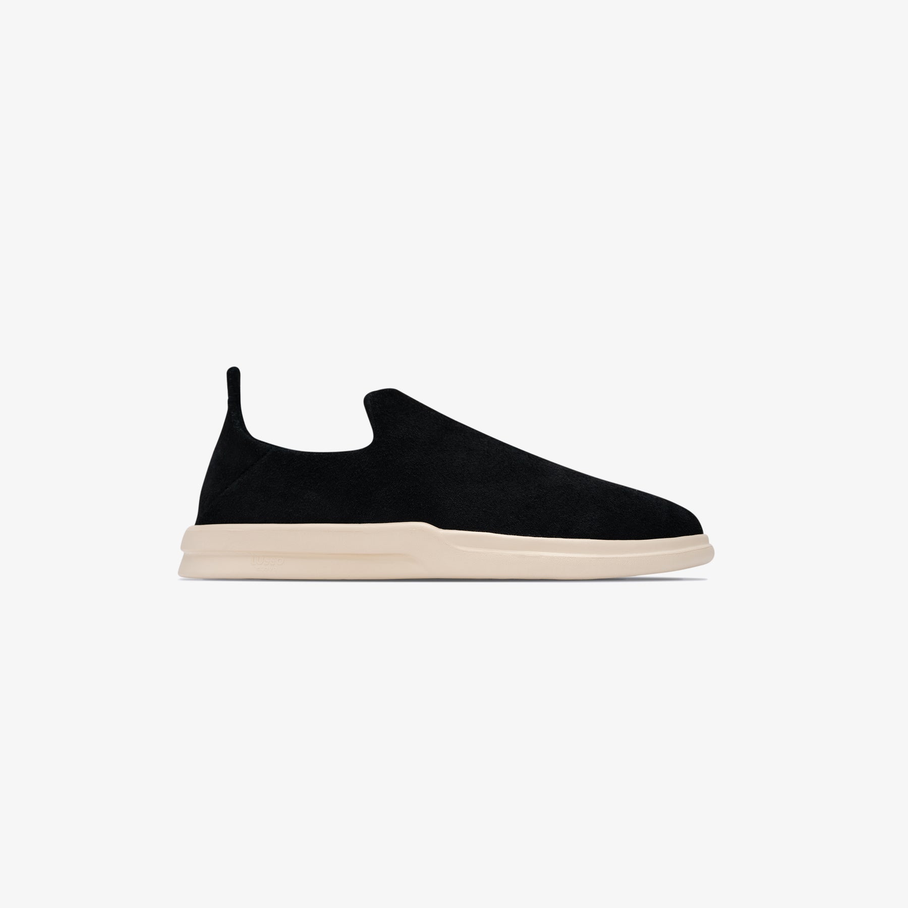 Nomad - Jet Black Hairy Suede / Shortbread