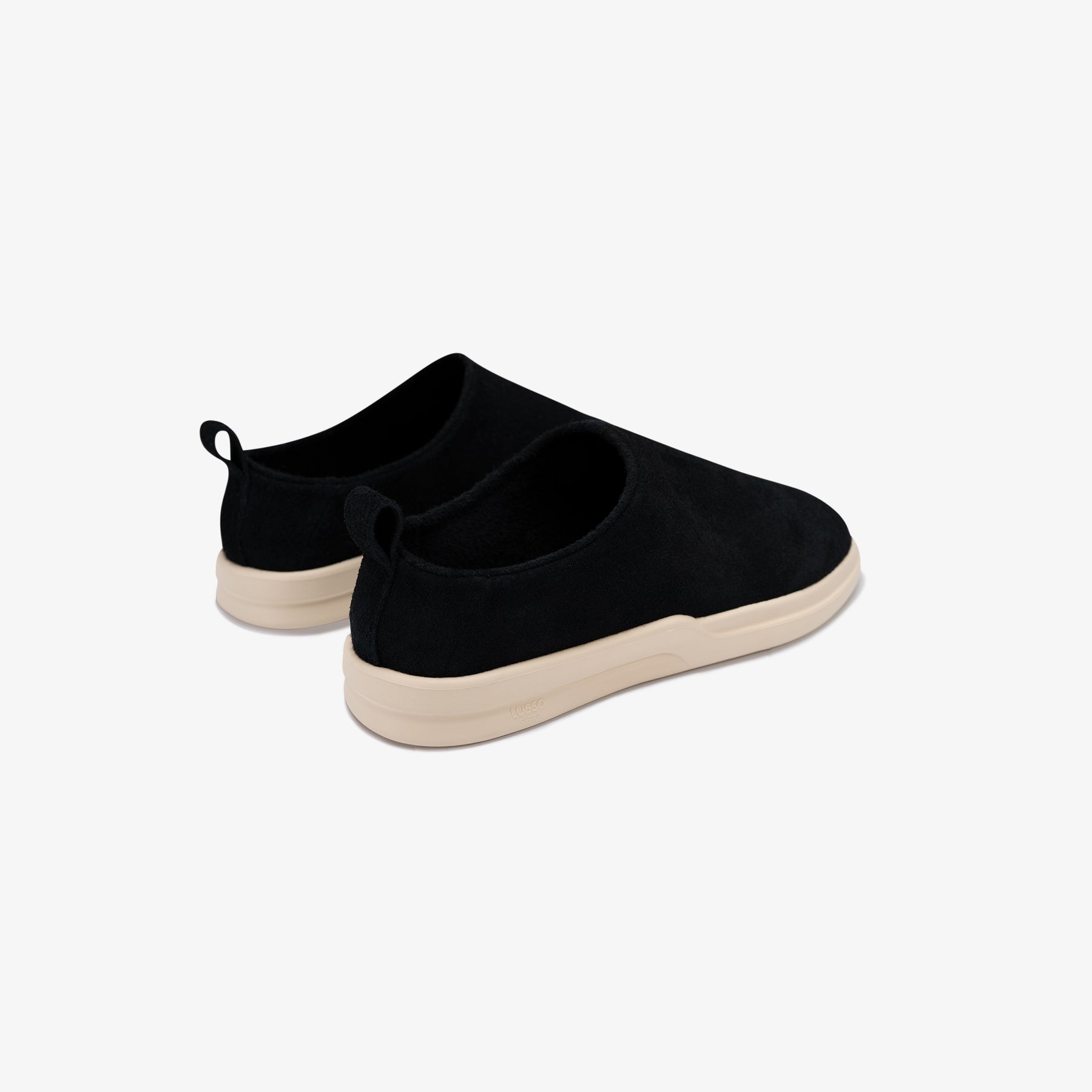 Gehry - Jet Black Hairy Suede / Shortbread