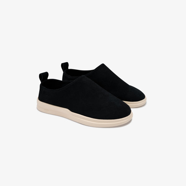Gehry - Jet Black Hairy Suede / Shortbread