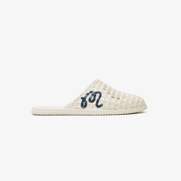 Rosa Slide - Malbon Bone Navy M Script