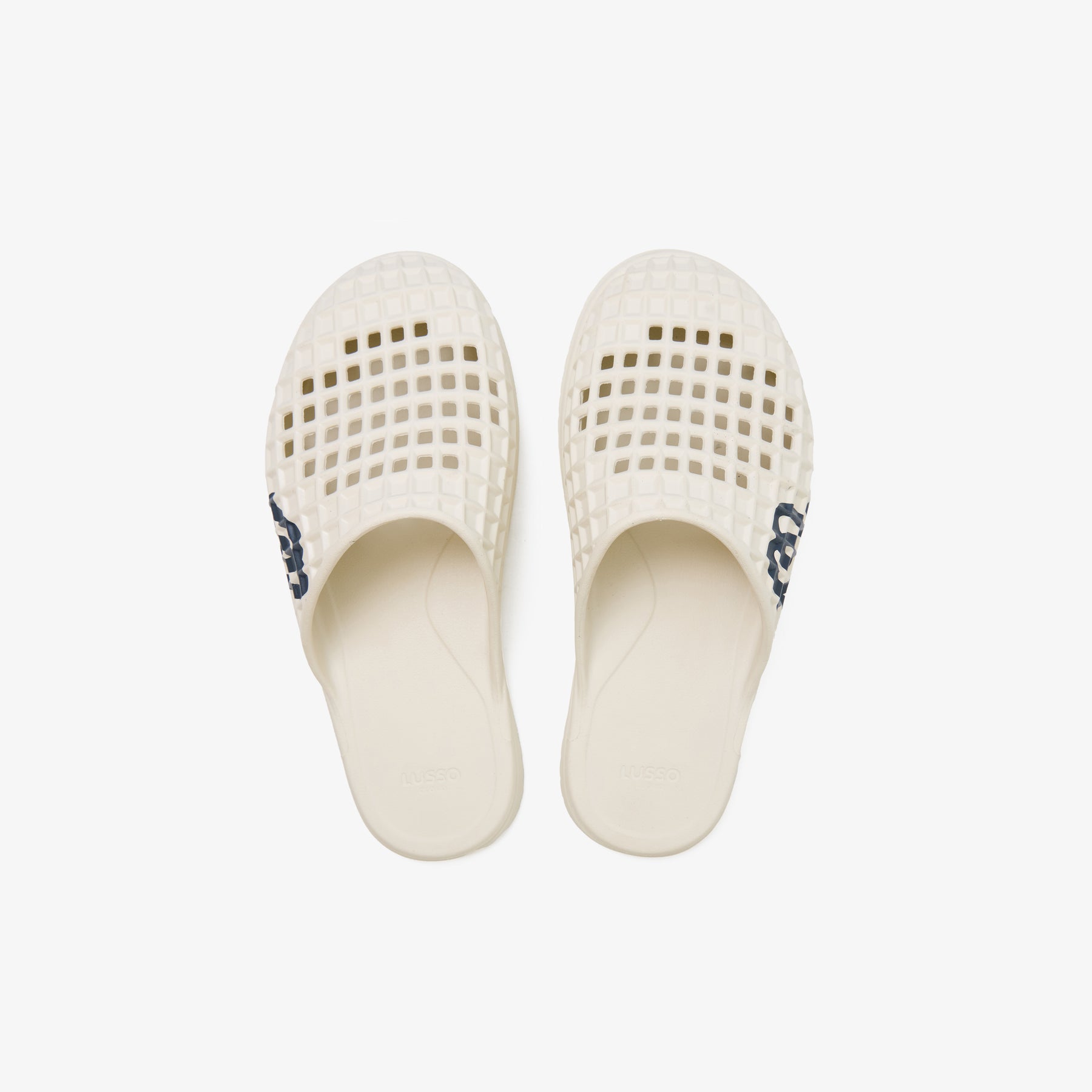 Rosa Slide - Malbon Bone Navy M Script