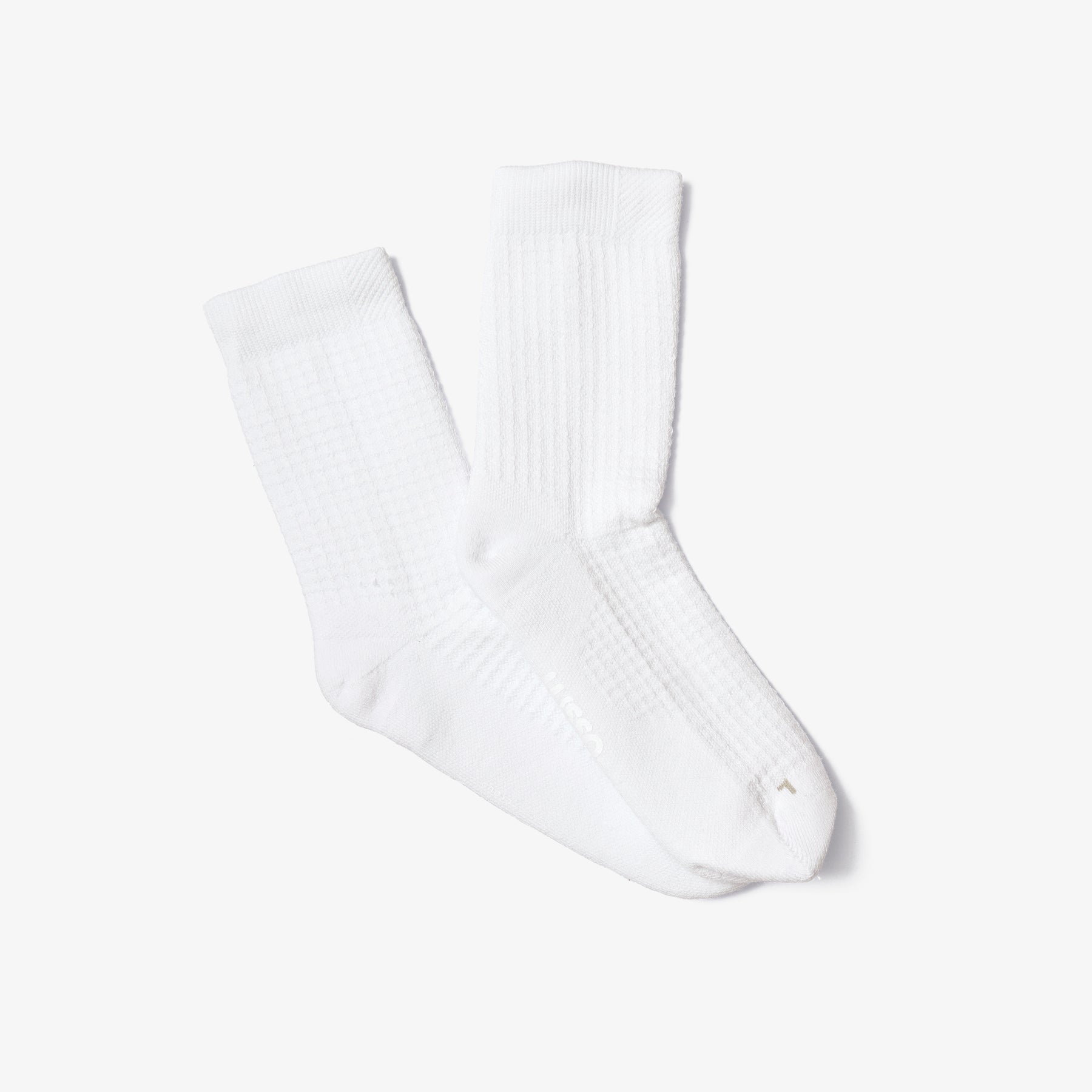 Waffle Cloud Crew Socks 3 Pack - Bright White