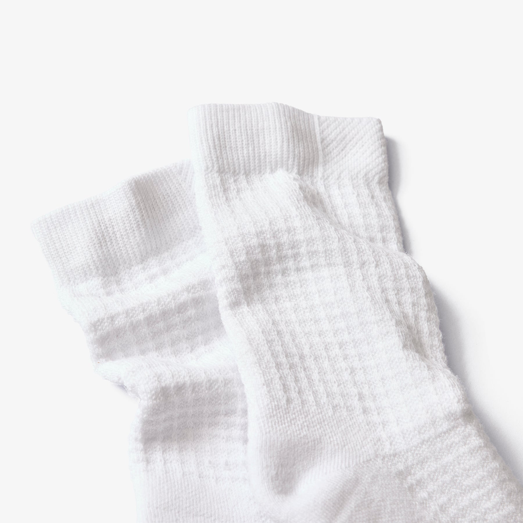 Waffle Cloud Crew Socks 3 Pack - Bright White