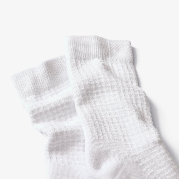 Waffle Cloud Crew Socks 3 Pack - Bright White